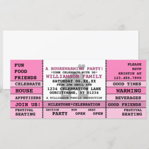 Invitación al estilo de entradas para el calentami