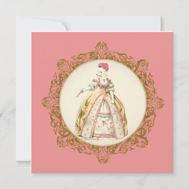 Invitación al estilo de la Antoinette Marie de can (Anverso)