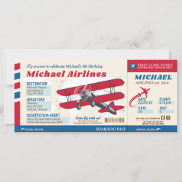 Invitación al estilo de tarjeta de embarque de avi