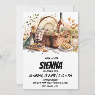 Invitación al estilo picnic europeo de verano