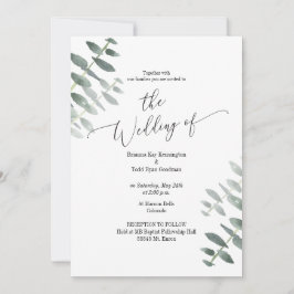 Invitación al eucalipto australiano acuarela