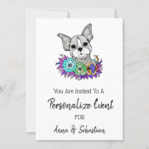 *~* Invitación al evento de adorable bulldog franc
