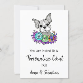 *~* Invitación al evento de adorable bulldog franc