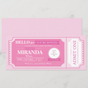 Invitación al evento de Baby Shower Baby Pink