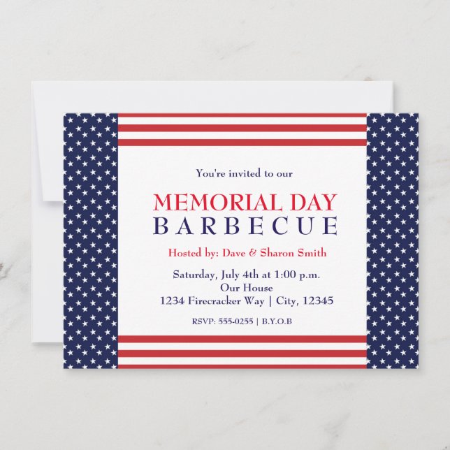 Invitación al evento de barbacoa del Día del Traba (Anverso)