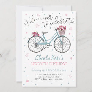 Invitación al evento de cumpleaños de Flores de bi