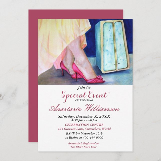 INVITACIÓN AL EVENTO DE FIESTA DE DESPEDIDA (Anverso / Reverso)