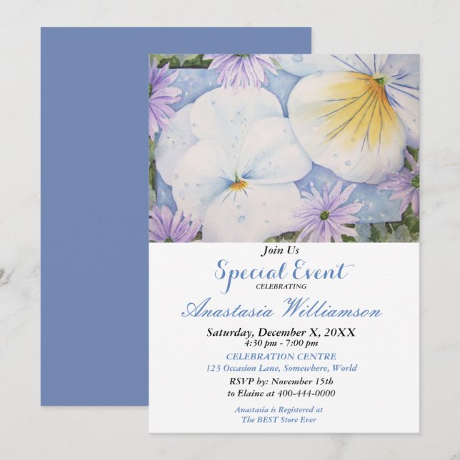 INVITACIÓN AL EVENTO DE FIESTA DE PATIO AL AIRE LI (Anverso / Reverso)