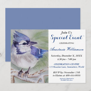 INVITACIÓN AL EVENTO DE FIESTA DEL PÁJARO AZUL DE