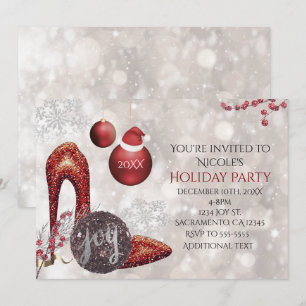 Invitación al evento de fiesta glamurosa de Navida