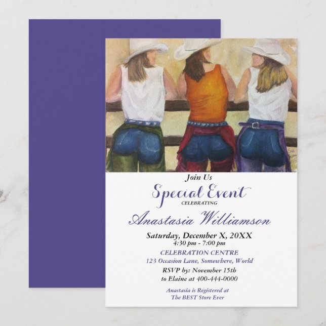 INVITACIÓN AL EVENTO DE FIESTA OCCIDENTAL DE YAHOO (Anverso / Reverso)