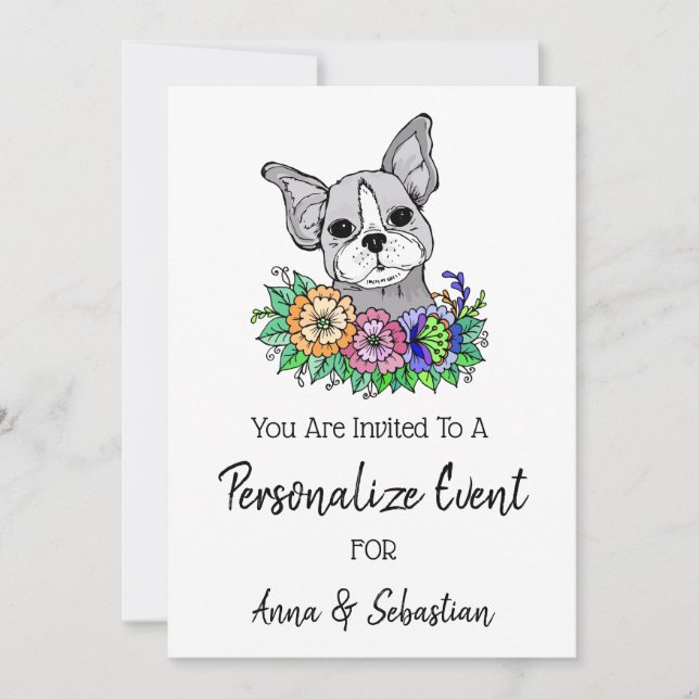 *~* Invitación al evento de Frenchie, el adorable  (Anverso)
