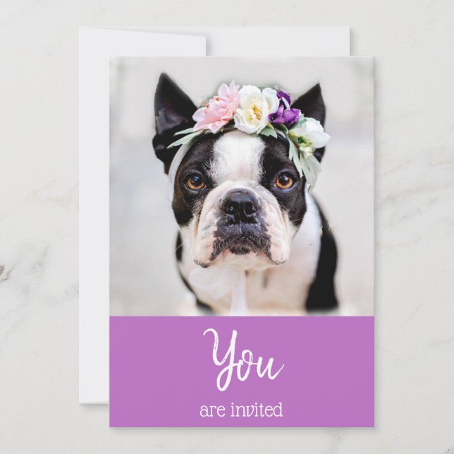 *~* Invitación al evento de Frenchie el Bulldog Fr (Anverso)