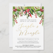 Invitación al evento de guirnalda fresca Jingle & 