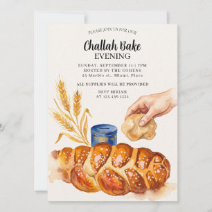 Invitación al evento de horneado de Challah judío