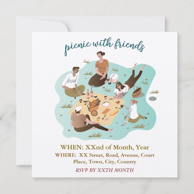 Invitación al evento de Ilustracion Picnic con ami (Anverso)