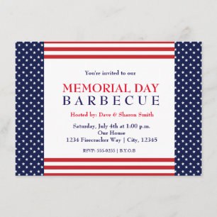 Invitación al evento de la barbacoa del Día del Tr