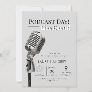Invitación al evento de lanzamiento del podcast