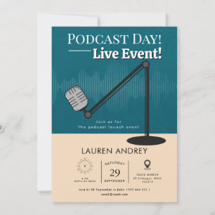 Invitación al evento de lanzamiento del podcast