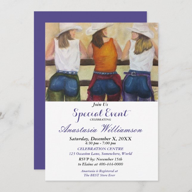 INVITACIÓN AL EVENTO DE YAHOO FIESTA DEL OESTE (Anverso / Reverso)