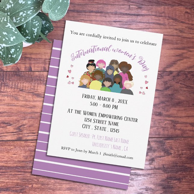 Invitación al Evento del Día Internacional de la M (International Women's Day Event Invitations . )