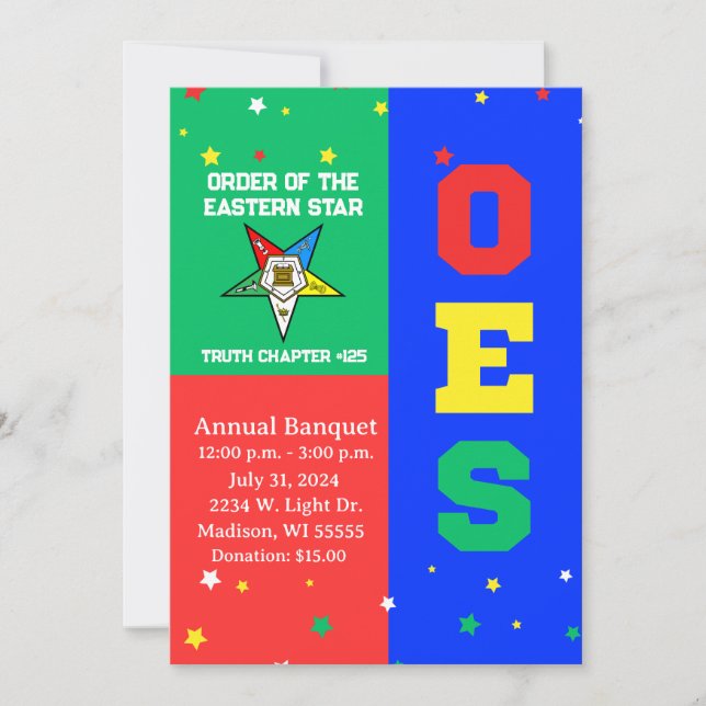 Invitación al evento OES (Anverso)