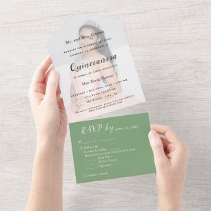 Invitación al evento RSVP por Sage Green Photo Bac