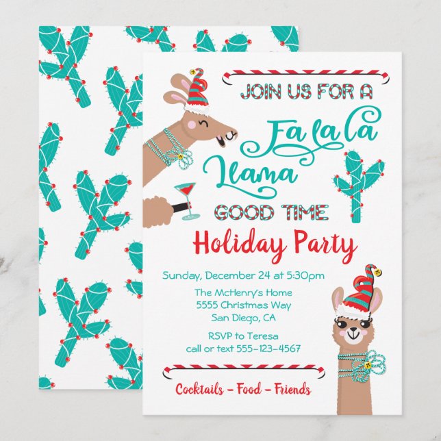 Invitación al feriado de Fa la Llama (Anverso / Reverso)