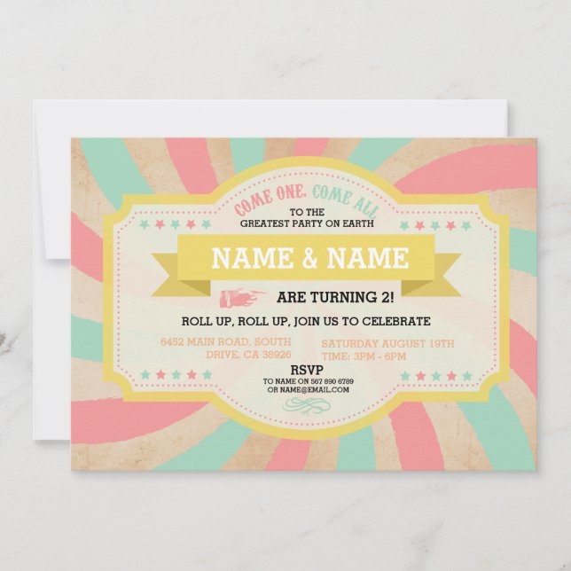 Invitación al Festival de Círculo y Carnaval de Cí (Anverso)