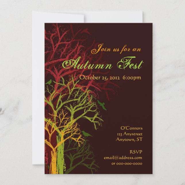 Invitación al Festival de Halloween de otoño (Anverso)