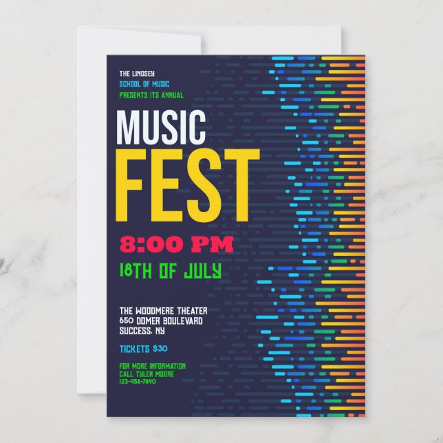 Invitación al Festival de Música (Anverso)