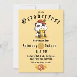 Invitación al festival de Oktoberfest de Cute Pand