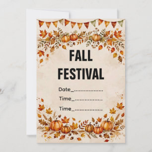 Invitación al Festival de Otoño - Calabaza Acuarel