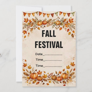 Invitación al Festival de Otoño - Calabaza Acuarel