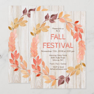 Invitación al Festival de Otoño de Hojas de Otoño