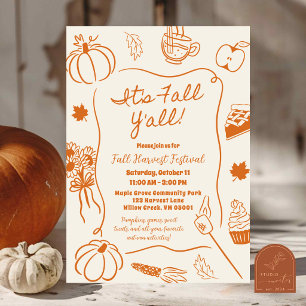 Invitación al Festival de Otoño Dibujado a Mano
