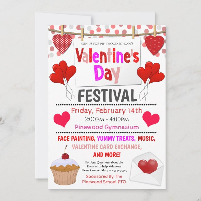Invitación al Festival Día de San Valentín (Anverso)