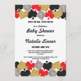 Invitación al Fiesta Baby Shower Las Vegas Casino