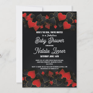 Invitación al Fiesta Baby Shower Las Vegas Casino