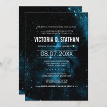 Invitación al Fiesta Blue Galaxy Bat Mitzvah