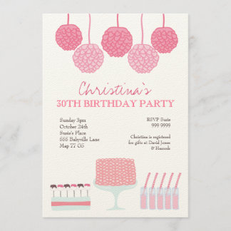 Invitación al Fiesta de Chicas Rosa Lemonade