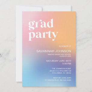 Invitación al Fiesta de Gradiente Moderno Aura Rai