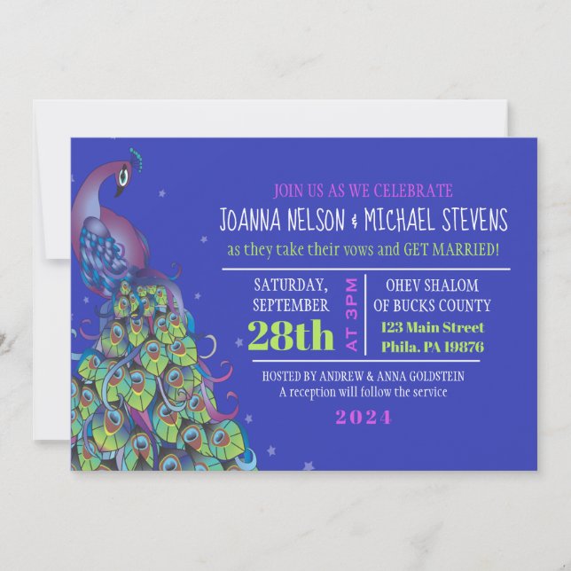 Invitación al Fiesta de la invitación a la boda te (Anverso)