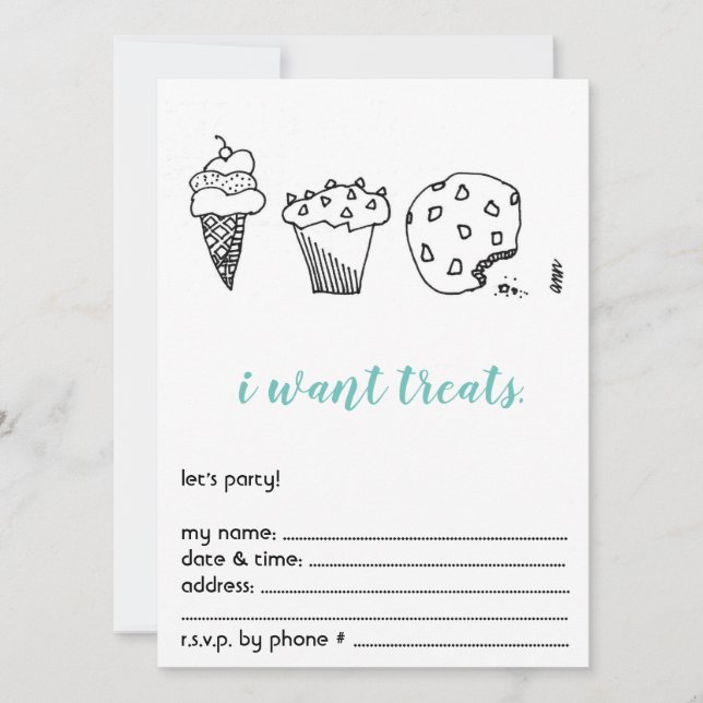 Invitación al Fiesta del tratamiento - Fiesta de c (Anverso)