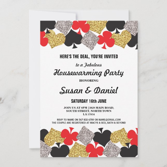 Invitación al Fiesta Las Vegas Casino Royale (Anverso)