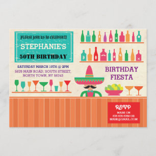 Invitación al Fiesta mexicano Fiesta de cumpleaños