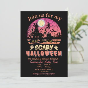 Invitación al Fiesta nocturno de Halloween Scary