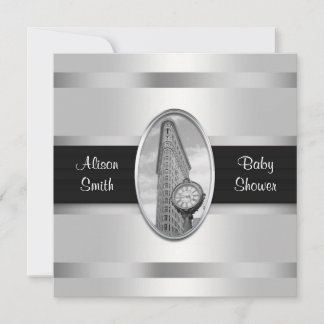 Invitación al Flatiron Building Blanco Plata BW Be