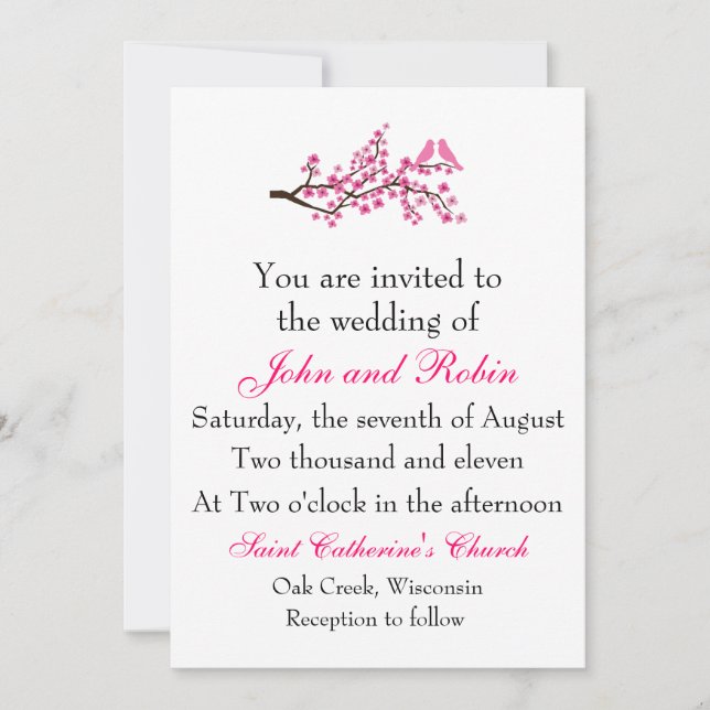Invitación al florecimiento del cerezo (Anverso)