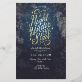 Invitación al folleto del evento Una noche bajo la